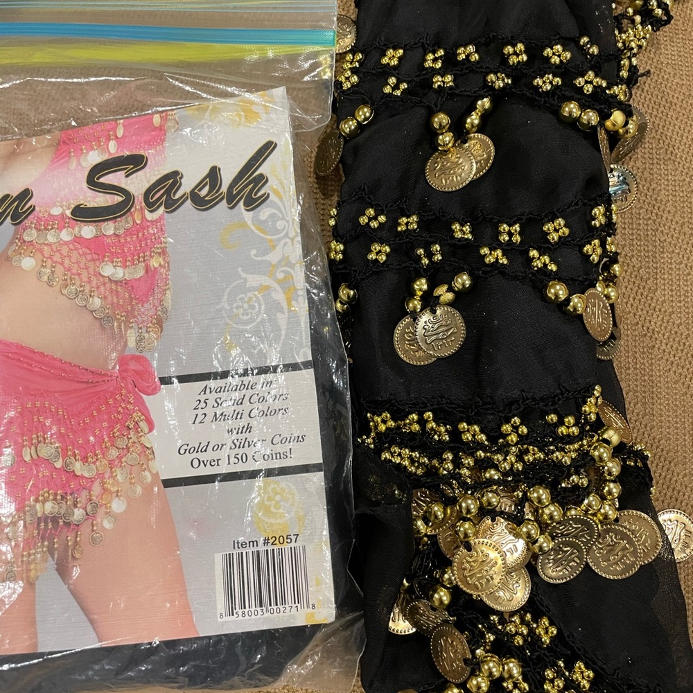 Coin sash hip scarf